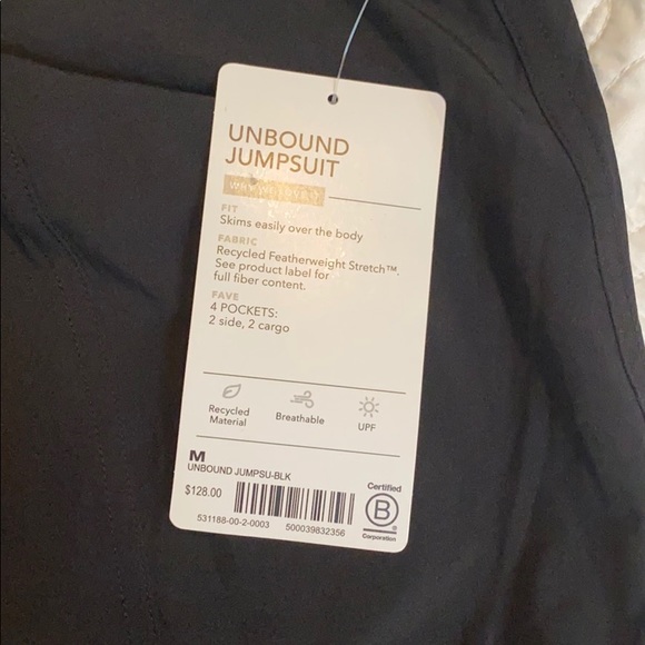 NWT athleta unbound jumpsuit black small medium - Picture 12 of 12